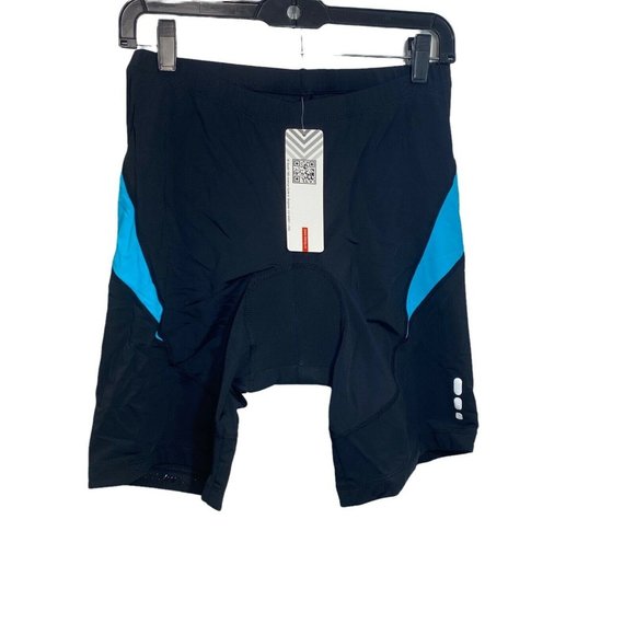 Beroy Pants - NWT Beroy 2XL Cycling Shorts padded Black Blue Women’s Plus
